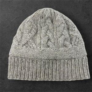 Alma 100% Wool Beanie Winter Hat Maroon Fleece Lined CHUNKY THICK Made In Nepal